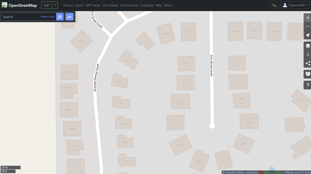 Screenshot of Open Street Maps. It's perfection. All the house numbers are present, the roads aren't wonky, and all the buildings have footprints
